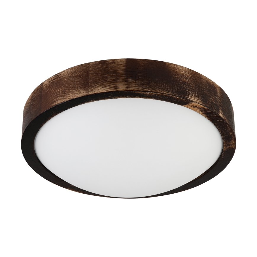 Brilagi - Plafonnier LED CARVALHO SLIM SMOKEY LED/20W/230V chêne Ø 27,5 cm