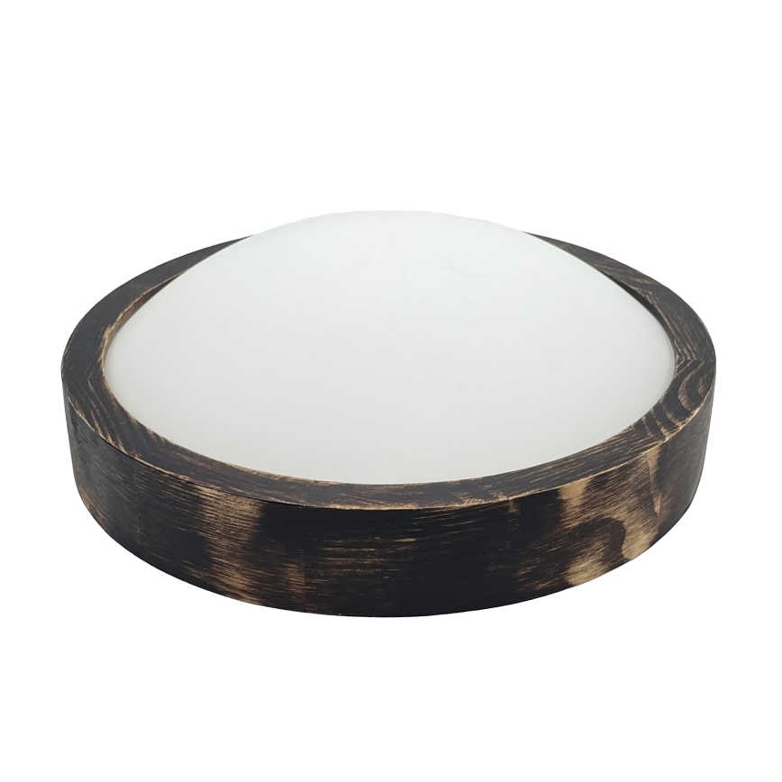 Brilagi - Plafonnier LED CARVALHO SLIM SMOKEY LED/20W/230V chêne Ø 27,5 cm