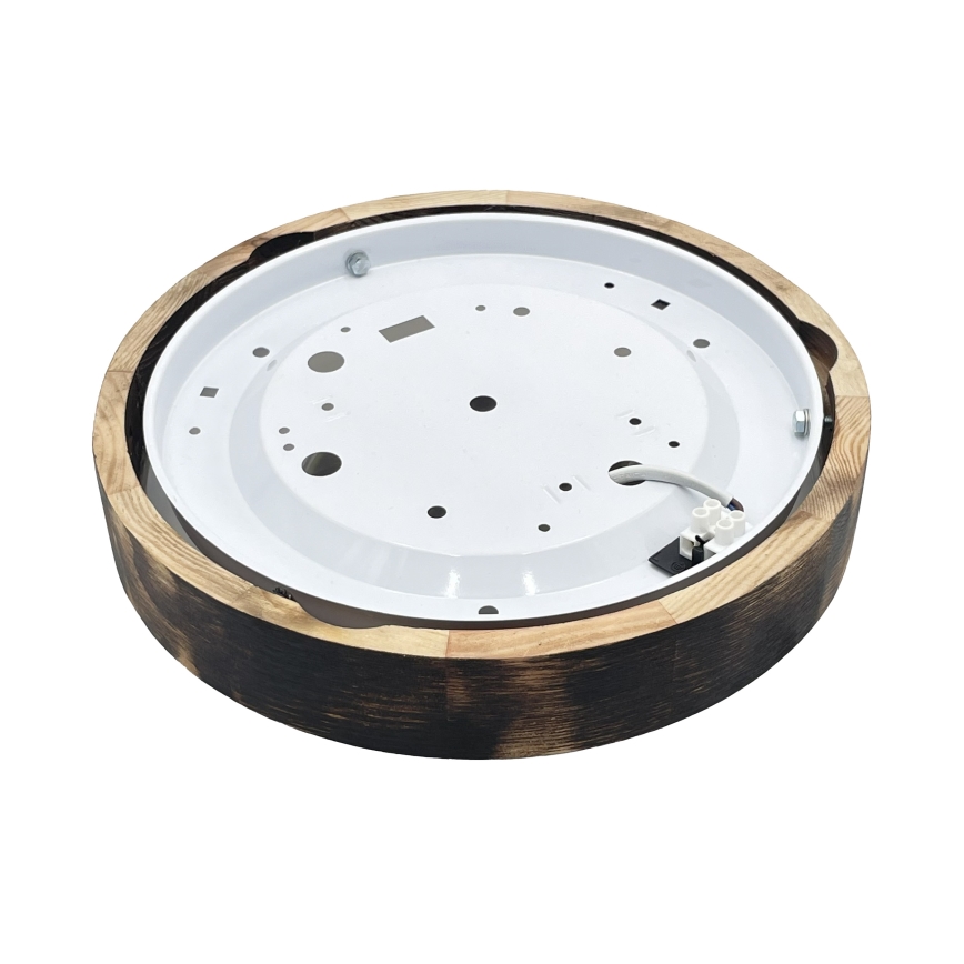 Brilagi - Plafonnier LED CARVALHO SLIM SMOKEY LED/20W/230V chêne Ø 27,5 cm