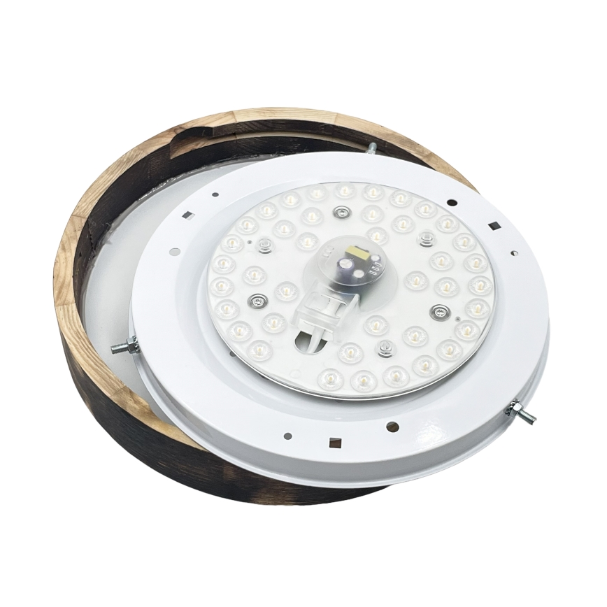 Brilagi - Plafonnier LED CARVALHO SLIM SMOKEY LED/20W/230V chêne Ø 27,5 cm