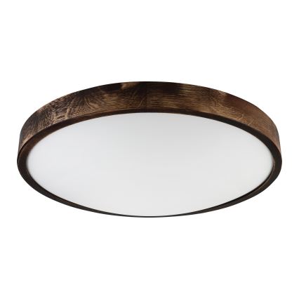 Brilagi - Plafonnier LED CARVALHO SLIM SMOKEY LED/36W/230V chêne Ø 47,5 cm
