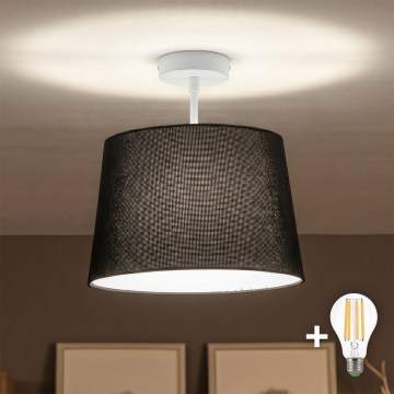 Brilagi - Plafonnier LED CERIA 1xE27/60W/230V pr. 30 cm blanc/noir