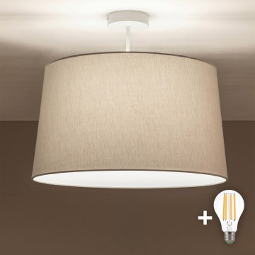 Brilagi - Plafonnier LED CERIA 1xE27/60W/230V Ø 45 cm blanc/gris