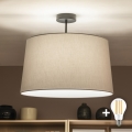 Brilagi - Plafonnier LED CERIA 1xE27/60W/230V Ø 45 cm noir/gris