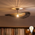 BRILAGI - Plafonnier LED CERIA BOHO 1 x E27 (60 W) 230 V Ø 80 cm noir/marron