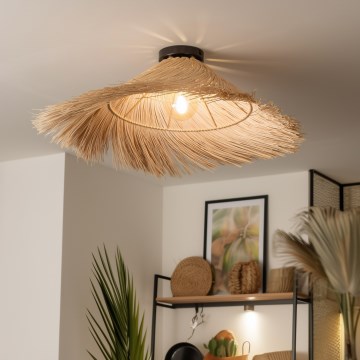 Brilagi - Plafonnier LED CERIA BOHO 1xE27/40W/230V Ø 70 cm rotin