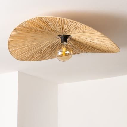 Brilagi - Plafonnier LED CERIA BOHO 1xE27/40W/230V Ø 80 cm raffia