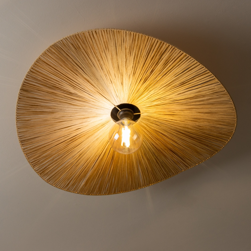 Brilagi - Plafonnier LED CERIA BOHO 1xE27/40W/230V Ø 80 cm raffia