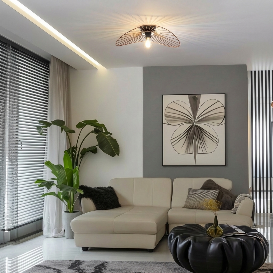 Brilagi - Plafonnier LED CERIA WIRE 1xE27/40W/230V 40x56 cm bronze