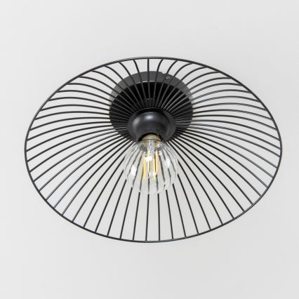 Brilagi - Plafonnier LED CERIA WIRE 1xE27/40W/230V Ø 38 cm noir