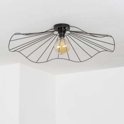 Brilagi - Plafonnier LED CERIA WIRE 1xE27/40W/230V Ø 80 cm noir