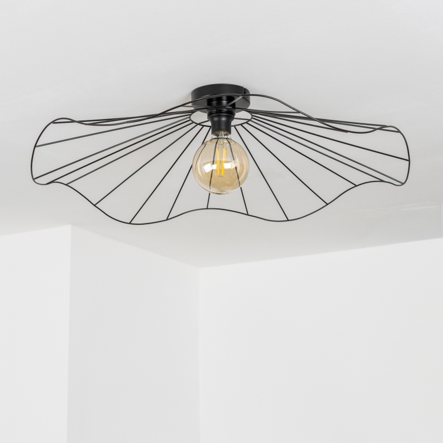 Brilagi - Plafonnier LED CERIA WIRE 1xE27/40W/230V Ø 80 cm noir