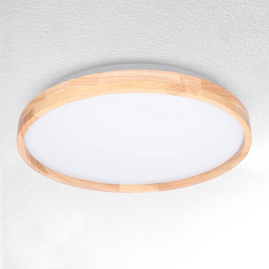 Brilagi - Plafonnier LED dimmable ALSON LED/48W/230V 3000-6500K chêne Ø 39,5 cm + télécommande