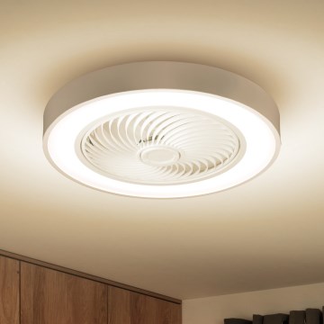 Brilagi - Plafonnier LED dimmable avec ventilateur LED/30W/230V 3000-6500K blanc + télécommande