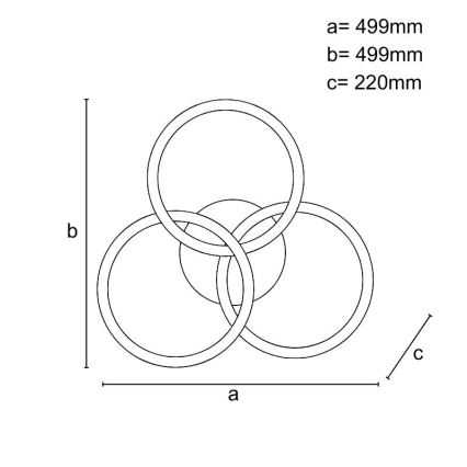 Brilagi - Plafonnier LED dimmable COSMOWAVE LED/70W/230V 3000-6500K + télécommande