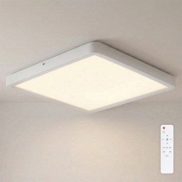 Brilagi - Plafonnier LED dimmable ESTELA SQUARE LED/36W/230V 3000-6500K 31x31 cm blanc + télécommande