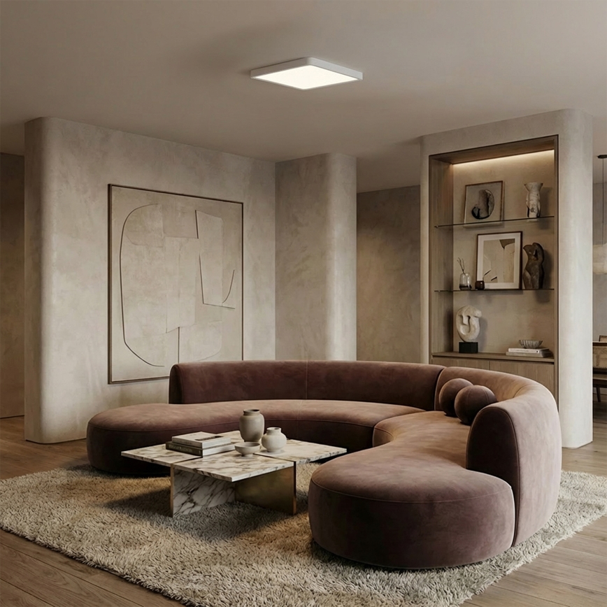 Brilagi - Plafonnier LED dimmable ESTELA SQUARE LED/36W/230V 3000-6500K 31x31 cm blanc + télécommande