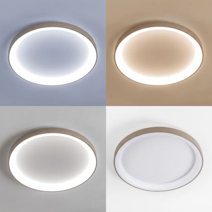 BRILAGI - Plafonnier LED dimmable FALCON II LED/108W/230V 3000-6500K Ø 80 cm blanc/beige + télécommande