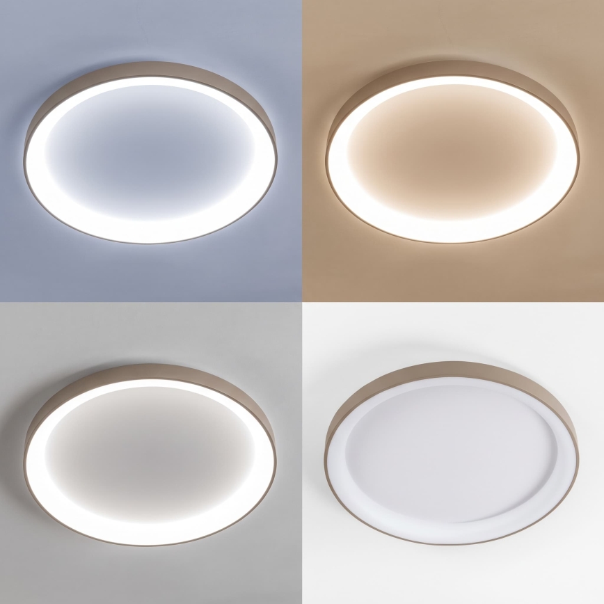 BRILAGI - Plafonnier LED dimmable FALCON II LED/108W/230V 3000-6500K Ø 80 cm blanc/beige + télécommande
