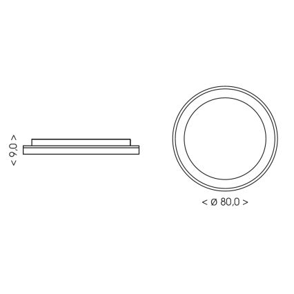 BRILAGI - Plafonnier LED dimmable FALCON II LED/108W/230V 3000-6500K Ø 80 cm blanc/beige + télécommande