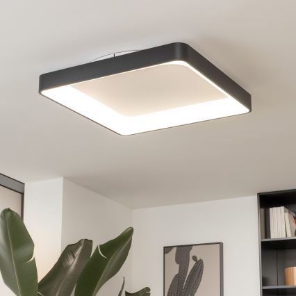 Brilagi - Plafonnier LED dimmable FALCON II LED/125W/230V 3000-6500K 60x60 cm noir + télécommande