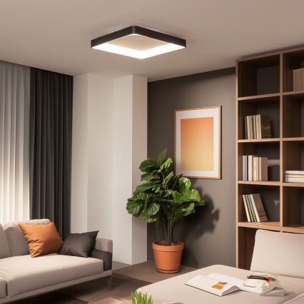 Brilagi - Plafonnier LED dimmable FALCON II LED/125W/230V 3000-6500K 60x60 cm noir + télécommande