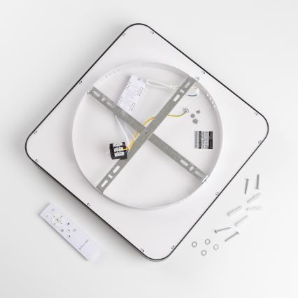 Brilagi - Plafonnier LED dimmable FALCON II LED/80W/230V 3000-6500K 40x40 cm noir + télécommande