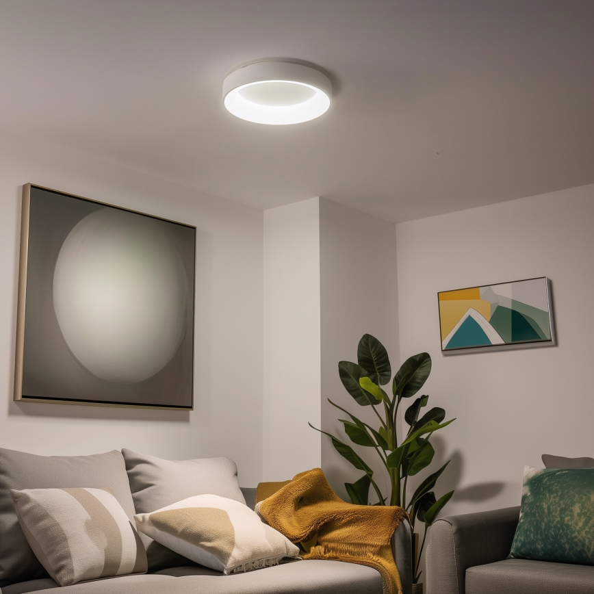 Brilagi - Plafonnier LED dimmable FALCON LED/40W/230V 3000-6500K Ø 45 cm blanc + télécommande