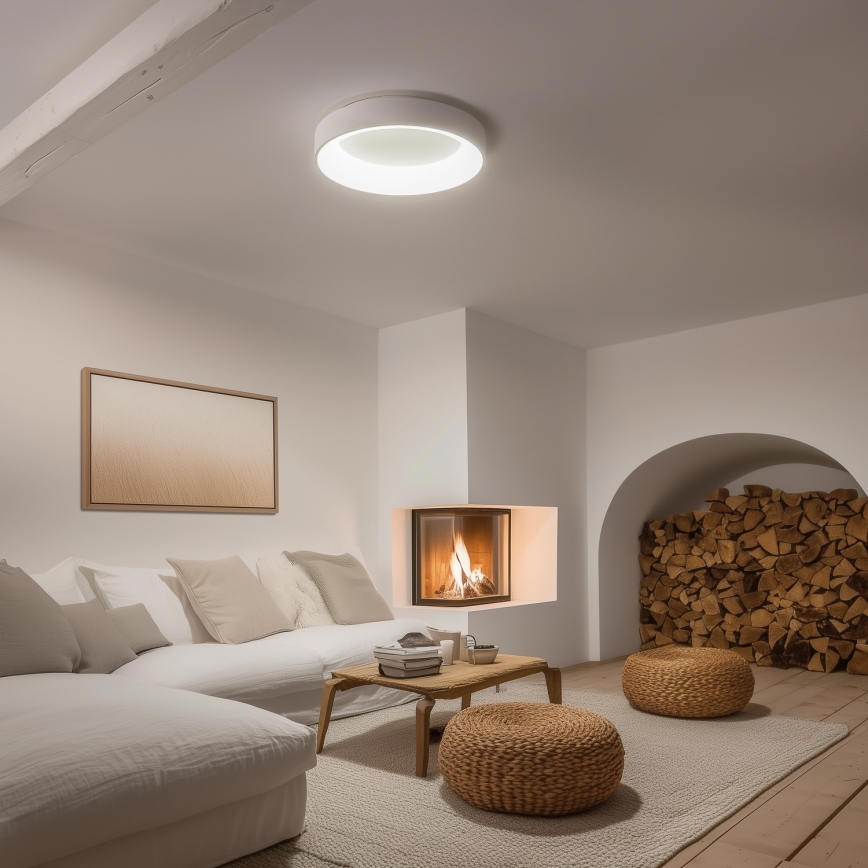 Brilagi - Plafonnier LED dimmable FALCON LED/80W/230V 3000-6500K Ø 60 cm blanc + télécommande