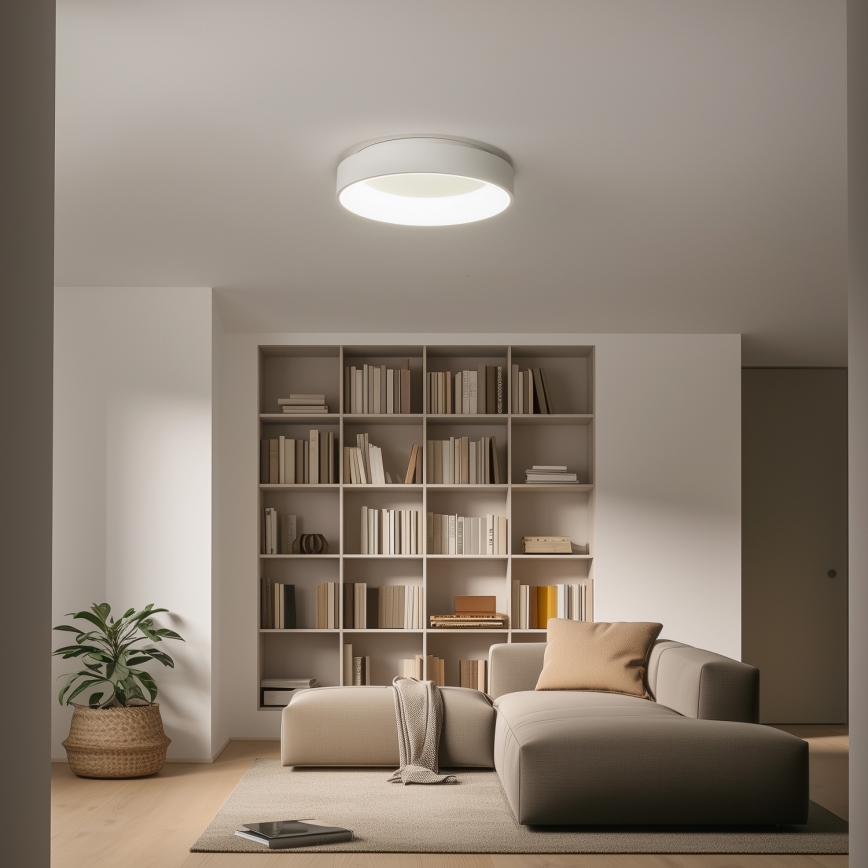 Brilagi - Plafonnier LED dimmable FALCON LED/80W/230V 3000-6500K Ø 60 cm blanc + télécommande