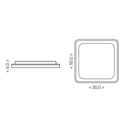 BRILAGI - Plafonnier LED dimmable FALCON SLIM LED/50W/230V 3000-6500K 50x50 cm beige + télécommande