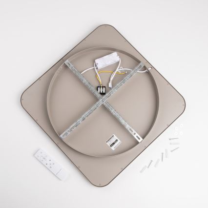 BRILAGI - Plafonnier LED dimmable FALCON SLIM LED/50W/230V 3000-6500K 50x50 cm blanc/beige + télécommande