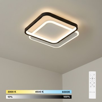 Brilagi - Plafonnier LED dimmable FLARE LED/43W/230V 3000-6000K 39,5x45 cm blanc/noir + télécommande
