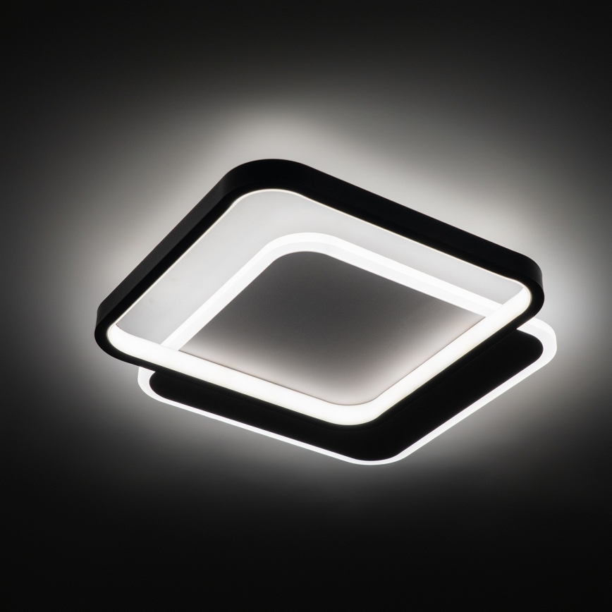 Brilagi - Plafonnier LED dimmable FLARE LED/43W/230V 3000-6000K 39,5x45 cm blanc/noir + télécommande