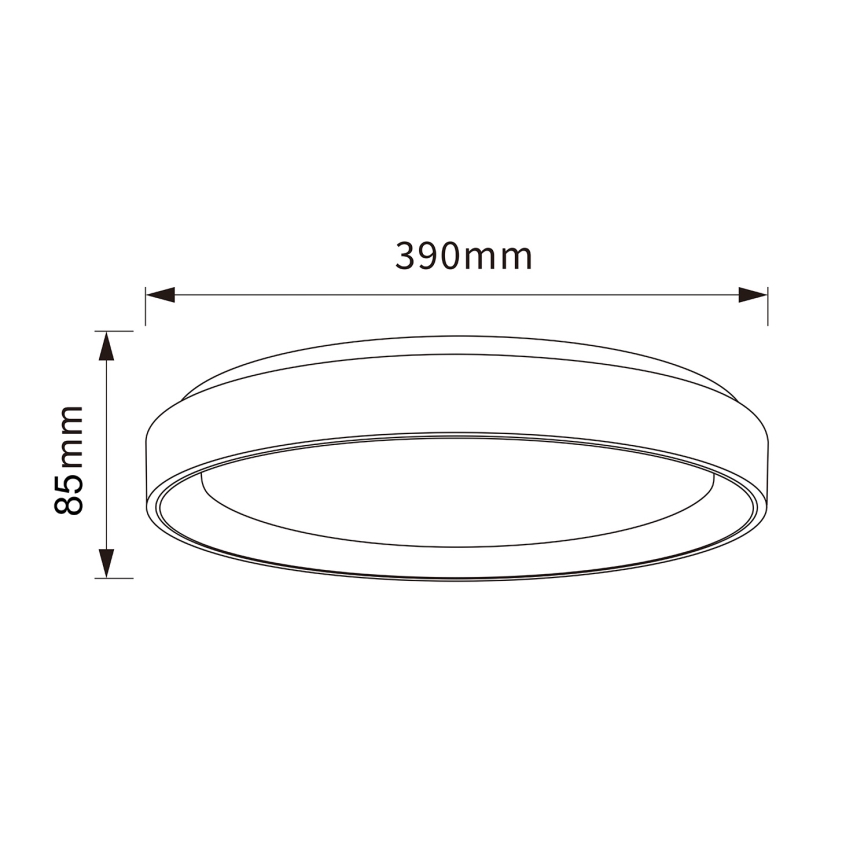 Brilagi - Plafonnier LED dimmable FLOCO LED/48W/230V 3000-6500K Ø 40 cm décor bois/noir + télécommande