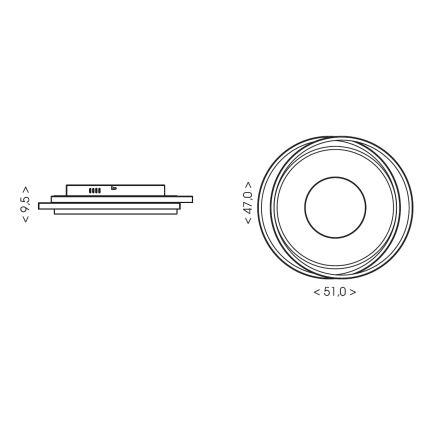 Brilagi - Plafonnier LED dimmable IRIS LED/84W/230V 3000-6000K 47x51 cm noir + télécommande