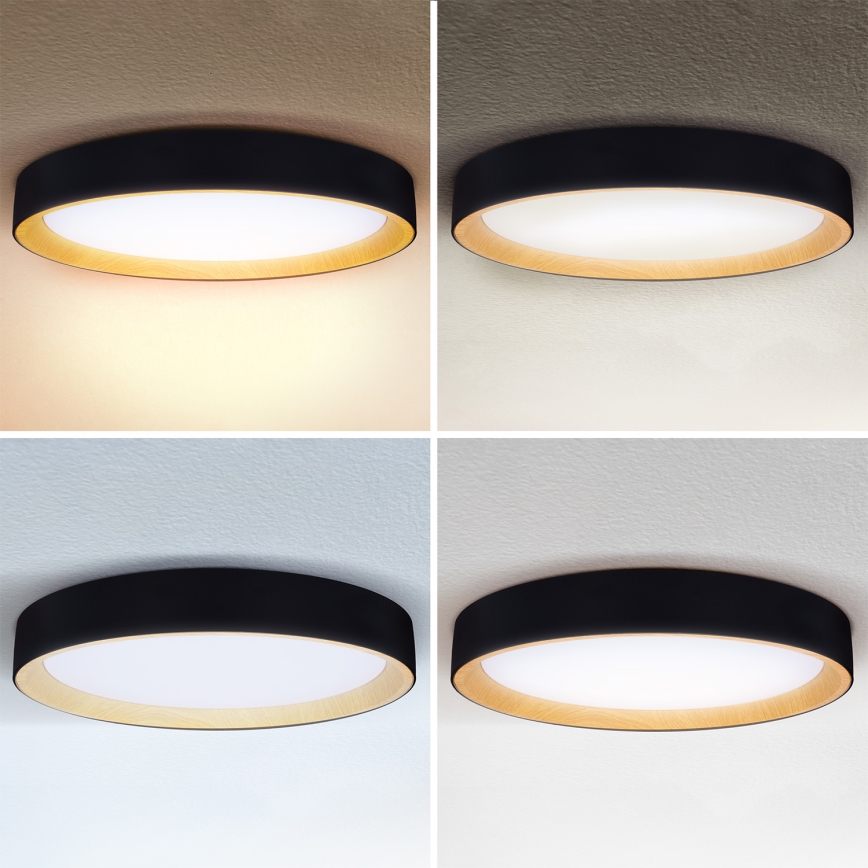 Brilagi - Plafonnier LED dimmable LARIOS LED/72W/230V 3000-6500K noir Ø 59 cm + télécommande