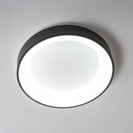 Brilagi - Plafonnier LED dimmable FALCON, 40 W, 230 V, 3000–6500 K, Ø 45 cm, noir, avec télécommande
