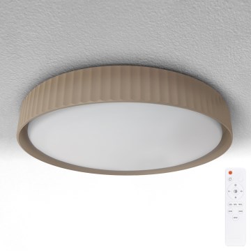 Brilagi - Plafonnier LED dimmable LUCIA LED/48W/230V 3000–6500K Ø 41 cm brun + télécommande