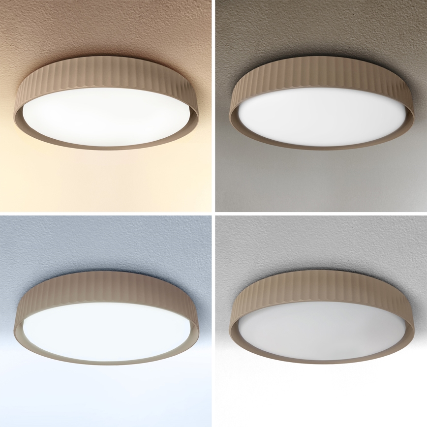 Brilagi - Plafonnier LED dimmable LUCIA LED/48W/230V 3000–6500K Ø 41 cm brun + télécommande