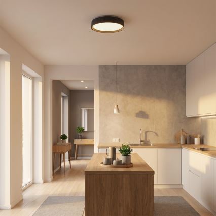 Brilagi - Plafonnier LED dimmable LUCIA LED/48W/230V 3000-6500K Ø 41 cm noir + télécommande