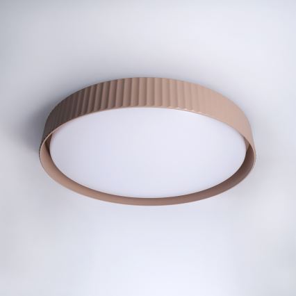Brilagi - Luminaire de plafond LED dimmable LUCIA, 60 W / 230 V, 3000–6500 K, Ø 59 cm, marron + télécommande