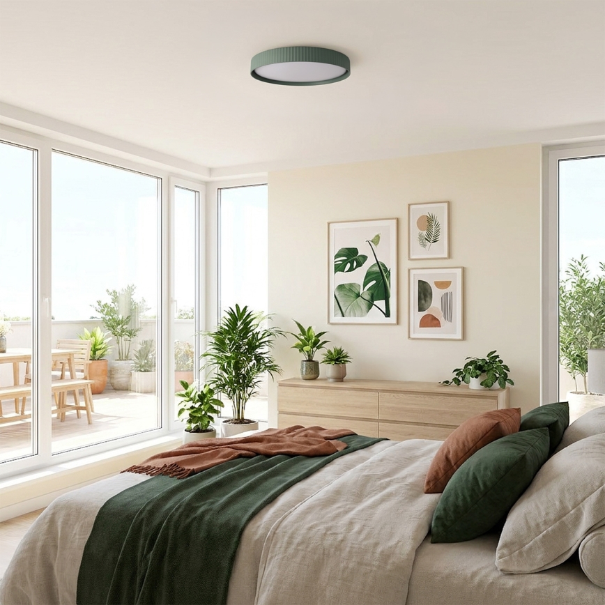 Brilagi - Plafonnier LED à intensité variable LUCIA LED/60W/230V 3000-6500K Ø 59 cm vert + télécommande