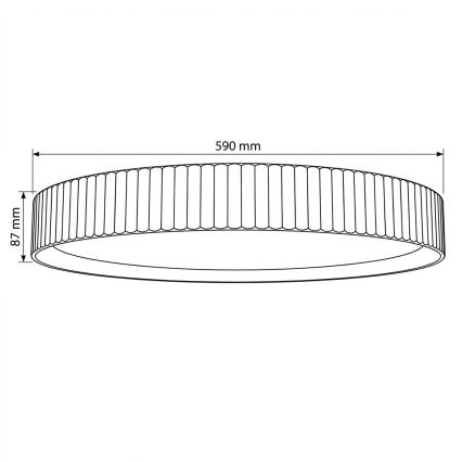 Brilagi - Plafonnier LED à intensité variable LUCIA LED/60W/230V 3000-6500K Ø 59 cm vert + télécommande