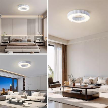 Brilagi - Plafonnier LED dimmable LUMIX LED/48W/230V 3000-6000K blanc Ø 50 cm + télécommande
