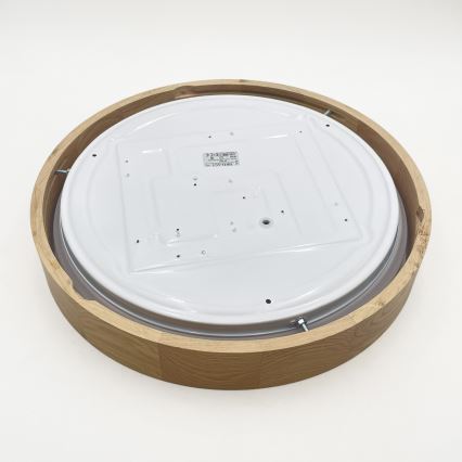 Brilagi - Plafonnier LED dimmable MANAROLA SMART LED/24W/230V 3000-6000K Wi-Fi Tuya Beacon Ø 41 cm chêne + télécommande
