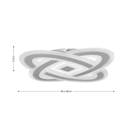 Brilagi - Plafonnier LED dimmable MODERN LED/90W/230V 3000-6000K 48x48 cm + télécommande