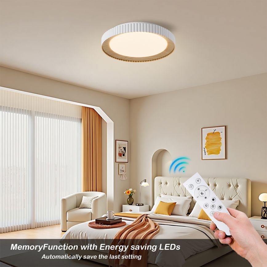 Brilagi - Plafonnier LED dimmable NEXO LED/48W/230V 3000-6000K blanc Ø 43 cm + télécommande