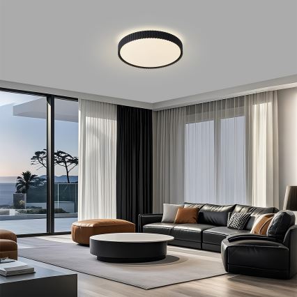 Brilagi - Plafonnier LED dimmable ORINO LED/54W/230V 3000-6000K noir Ø 43 cm + télécommande