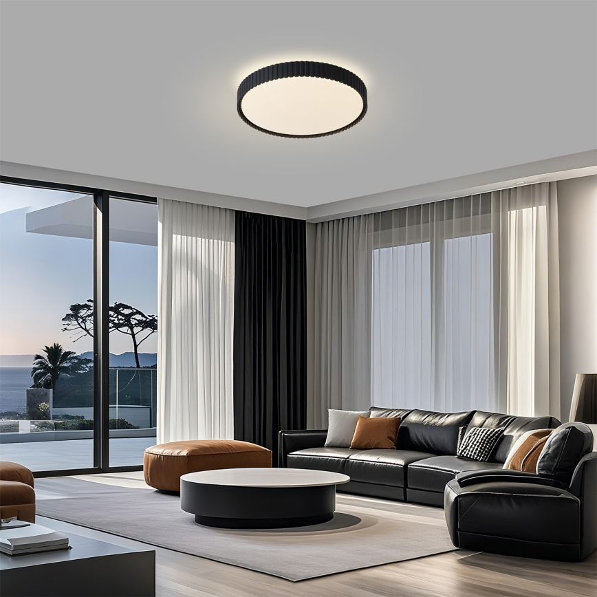 Brilagi - Plafonnier LED dimmable ORINO LED/54W/230V 3000-6000K noir Ø 43 cm + télécommande